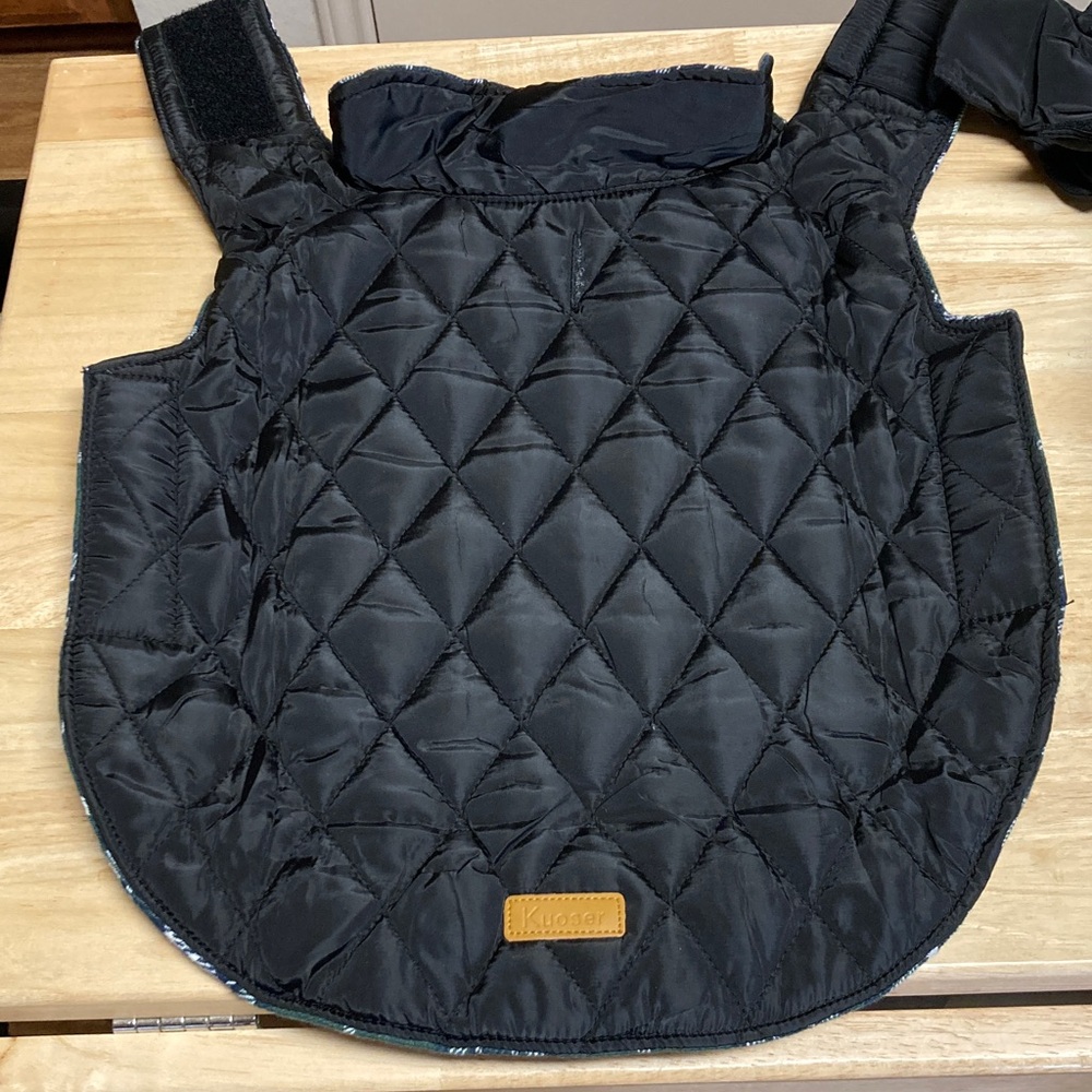 NWT Kuoser Dog Jacket Reversible Green Tartan Plaid or Quilted Black Sz M - Picture 6 of 15